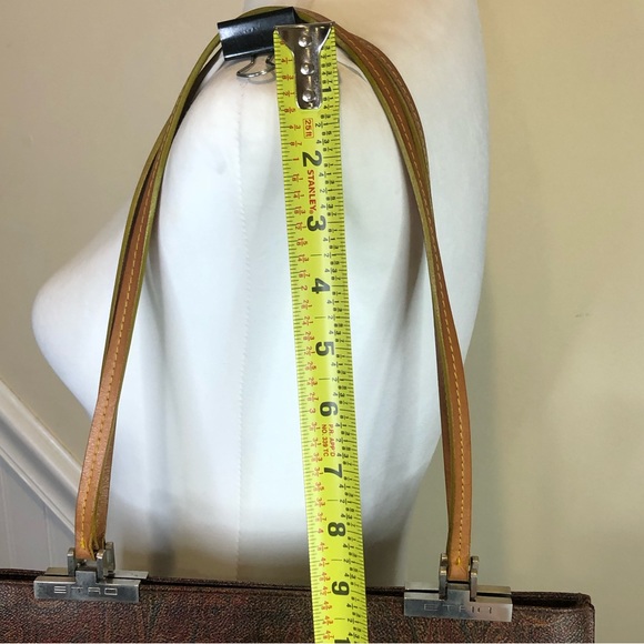 W ETRO Red Paisley Vachetta Leather Two Strap Snap Tote Shopper Shoulder Bag - Picture 10 of 17